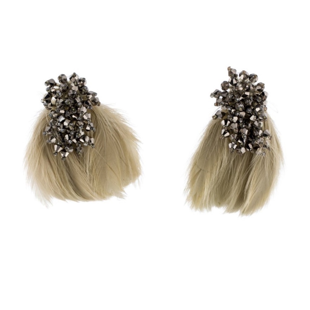 Mignonne Gavigan Feather & Crystal Delaney Drop Earrings